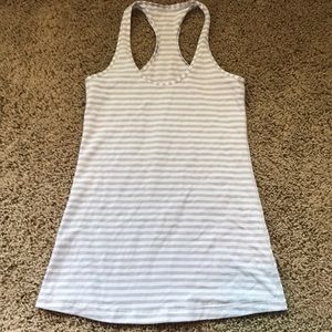 Lululemon silver spoon stripe Cool Racerback